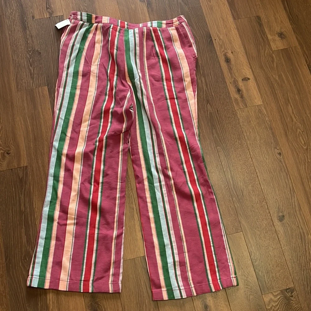 NWT Free People La Paz Slim Crop Pants / Berry Combo